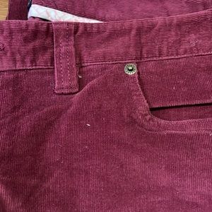 Vineyard Vines corduroy pants dark rose color